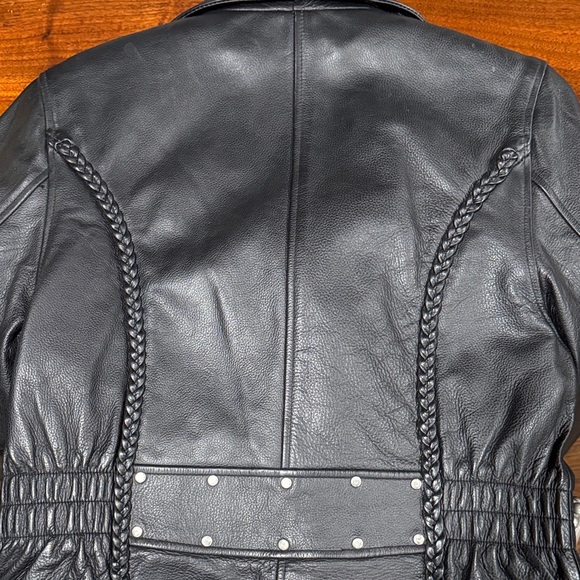 Chrome Gear Vintage Women's Black Leather Women's Jacket 3M Thinsulate XL - Picture 9 of 16